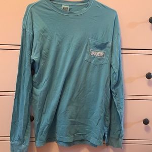 PINK size small long sleeve pocket t-shirt